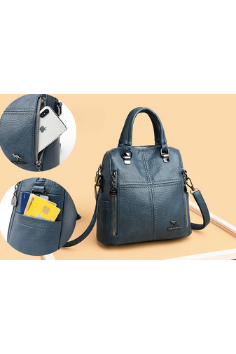 Bonluo Rucsac/ Geanta Crossbody Maro Deschis Din Imitație De Piele Dimensiuni 26*24*12cm