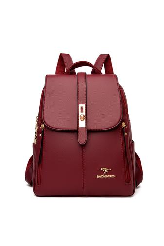 Bonluo Rucsac Damă Vișiniu Din Imitație De Piele Dimensiuni 32*26*14cm