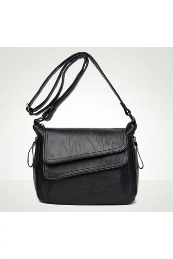 Bonluo Geantă Crossbody Neagră Din Imitație De Piele Dimensiuni 22*27*14