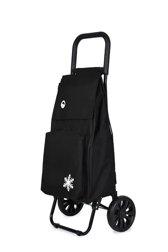 Bonluo Cărucior Pentru Cumpărături Negru Cu Buzunar Termoizolant Dimensiuni 97*42*33cm
