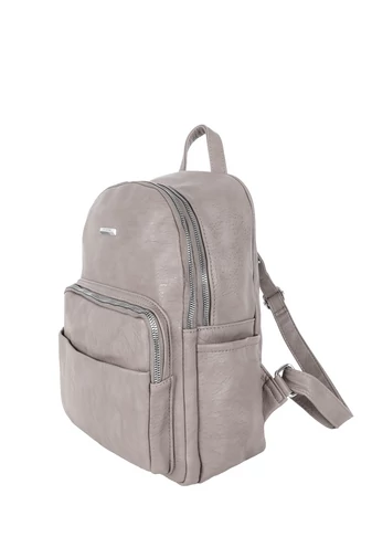 Silvia Rosa Rucsac Damă Bej Închis Din Piele Ecologică Dimensiune (32*13*24cm)