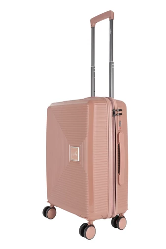 JONY Valiză Polipropilenă Rosegold Cu Roți Detașabile De Dimensiune Mică Cu Cifru TSA (55*40*23cm)