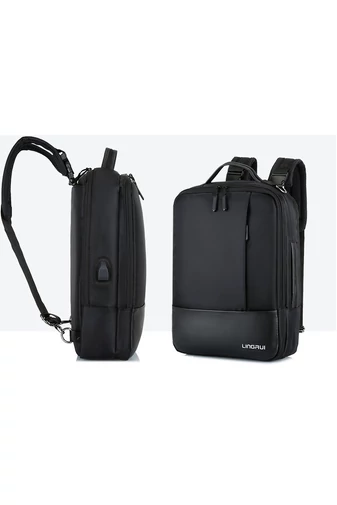 Bonluo Rucsac Negru 3În1 Multifuncțional Dimensiune Gratuită Wizzair (40x30x15)