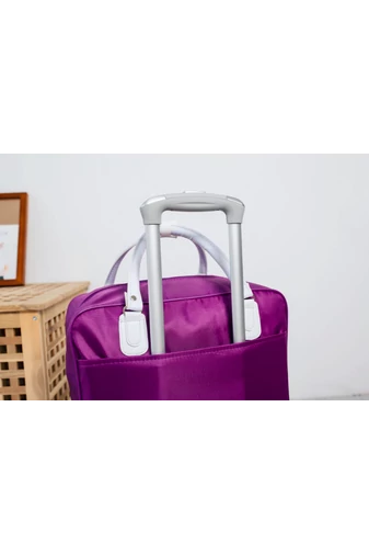 Bonluo Geantă Pentru Cumpărături Stil Troler Mov De Dimensiunea 47*40*23cm
