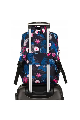 ROVICKY Rucsac Negru Cu Înflorat Din Material Impermeabil Dimensiune Gratuită Wizz Air, Ryanair (40X25X20CM)