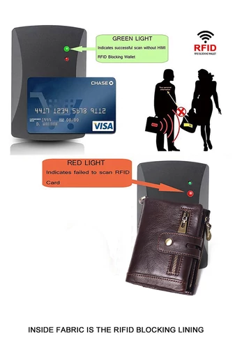 Portofel Bărbătesc Bonluo Maro Închis Din Piele Naturală Design Elegant Și Practic Cu Protecție RFID Dimensiunea 11*9*3cm