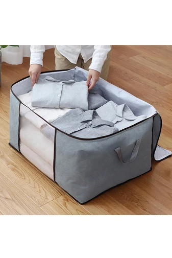 Bonluo Geantă De Depozitare/Organizator Dulap Gri Material Nețesut Din Polipropilenă Dimensiune (60X40X35)