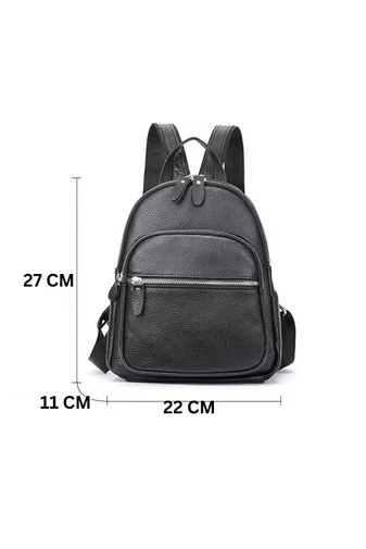 Rucsac Damă Mini Alb Bonluo Din Piele Naturală 27*22*11cm
