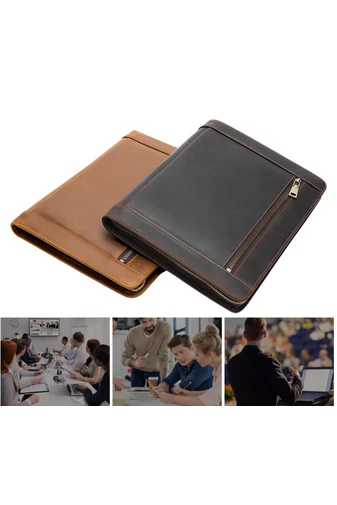 Mapă 2în1 Husă Ipad Maro Bonluo Din Piele Naturală Dimensiune (30*23*3cm)