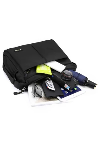 Geantă Neagră Crossbody De Bărbați Bonluo Din Material Impermeabil Dimensiune (25*33*13cm)