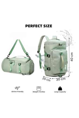  Bonluo Geantă De Voiaj/Rucsac Verde Deschis Din Material Impermeabil , Dimensiuni Wizzair (40*30*20cm) Calitate Premium