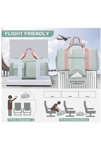 Bonluo Geantă De Voiaj/Fitness Verde Cu Spațiu Pentru Încălțăminte Dimensiune Gratuita Wizzair(40x30x20) Calitate Premium