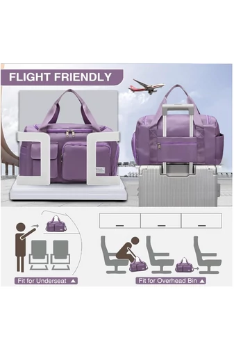 Bonluo Geantă De Voiaj/Fitness Violet Cu Spațiu Pentru Încălțăminte Dimensiune Gratuita Wizzair(40x30x20) Calitate Premium