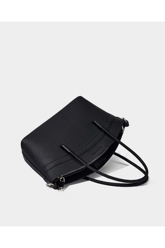Geantă De Mână Și De Umăr Mini Bonluo Maro Neagra Din Piele Naturală Dimensiune (21*16*8cm)