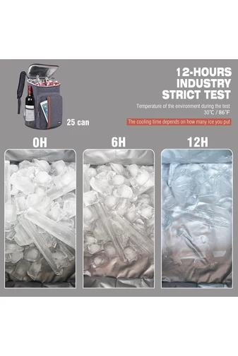 Rucsac Termoizolant Bonluo Negru Din Material Impermeabil Dimensiunea 42*29*19cm