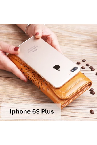 Bonluo Portofel Damă Vișiniu Din Piele Naturală Model Flori Decupate Dimensiune (22x12x4 cm)