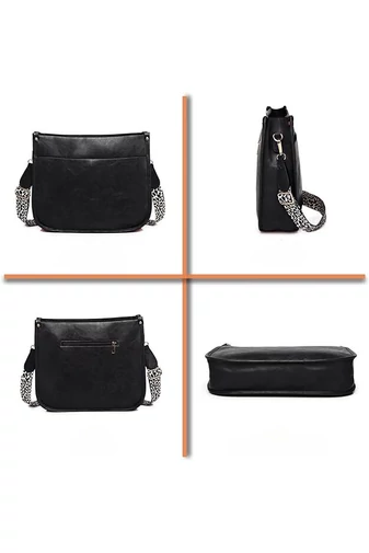 Bonluo Geantă Umăr/Crossbody Neagră Din Imitație Piele Dimensiune (30x27x8cm)