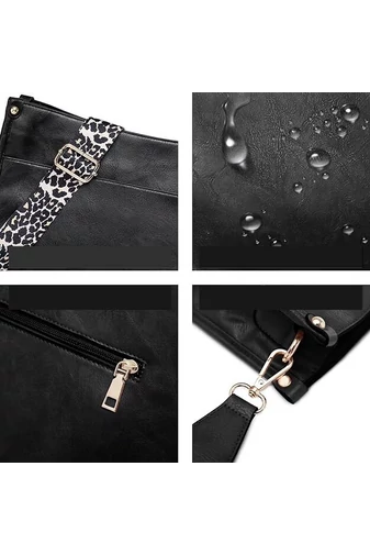 Bonluo Geantă Umăr/Crossbody Neagră Din Imitație Piele Dimensiune (30x27x8cm)