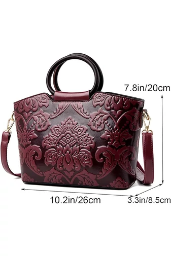 Geantă De Mână Bonluo Neagră Cu Model Din Piele Ecologică De Calitate Premium De Dimensiunea 20*26*8.5cm