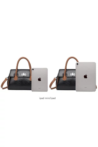 Geantă De Mână Bonluo Neagră Din Piele Ecologică De Dimensiunea 18*28*9cm