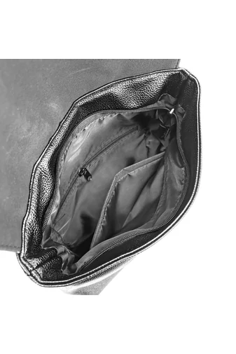 Rucsac Damă Zellia Negru Cu Model Auriu Multifuncțional Din Piele Ecologică De Dimensiunea 31*29*12cm