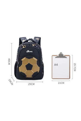 Rucsac Ergonomic Bonluo Pentru Copii Design Fotbal Material Tesătura Oxford impermeabil Dimensiune (40*29*19cm)