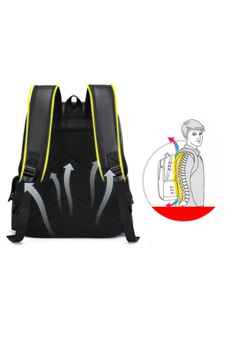 Rucsac Barbați Maro Din Imitație Piele Cu Spațiu Pentru Laptop De 15 inch Capacitate 20-35L Dimensiune (38*34*12cm)