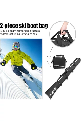 Set Geantă Neagră Bonluo Pentru Snowboard Sau Schi Cu Husă Inclusa Material Impermeabil (40*38*25cm)