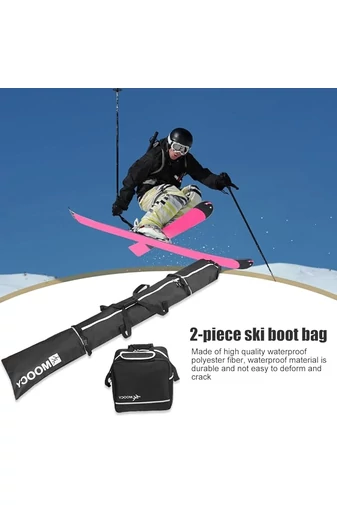 Set Geantă Neagră Bonluo Pentru Snowboard Sau Schi Cu Husă Inclusa Material Impermeabil (40*38*25cm)
