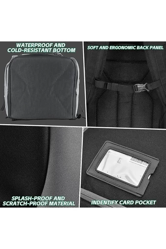 Rucsac Negru Cu Gri Bonluo Pentru Schi Din Material Oxford Multifuncțional 65L Capacitate Spațiu Dimensiune (50*33cm)