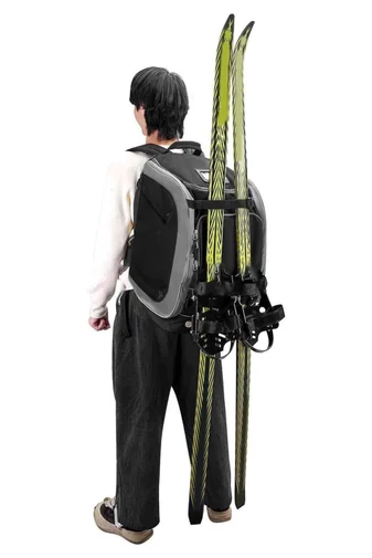 Rucsac Negru Cu Gri Bonluo Pentru Schi Din Material Oxford Multifuncțional 65L Capacitate Spațiu Dimensiune (50*33cm)