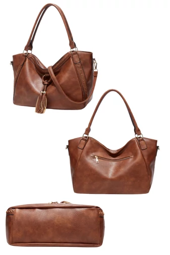 Geantă De Umar Maro Bonluo Dimensiune Mare Din Imitatie Piele Accesorizat Cu Ciucuri (27*37*15cm)