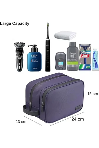 Geantă Organizatoare Bonluo Violet Inchis Multifuncțională Pentru Călătorii Cu Design Compact Și Stilat Ideală Pentru Kituri De Îngrijire Personală (15*24*13cm)