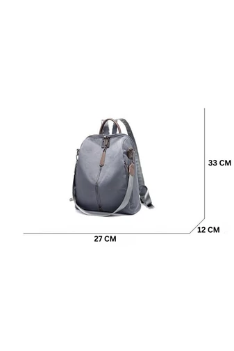 Bonluo Rucsac De Damă Gri Din Imitatie Piele De Dimensiunea 33*27*12cm