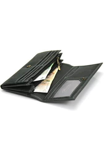 Portofel Damă Negru Din Piele Naturala Dimensiune (9*18*3cm)