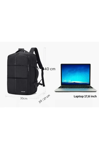 Bonluo Rucsac Stil Valiză Multifuctională Cu Posibilitate De Extindere Dimesiuni Wizzair 40*30*18cm