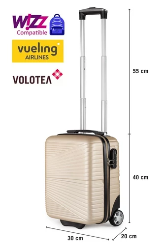 Troler Wizzair Ormi Albastru Închis Cu Pereți Tari Dimensiune 40*30*20 cm 