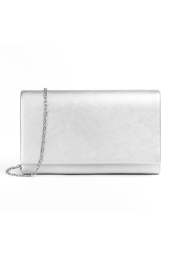 R&amp;J Geantă  Argintie Eleganta Tip Plic Dimensiune (22x13x5,5cm)