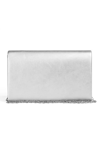 R&amp;J Geantă  Argintie Eleganta Tip Plic Dimensiune (22x13x5,5cm)