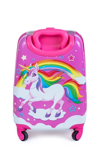 Valiză Mini Roz Pentru Copii Cu Unicorn