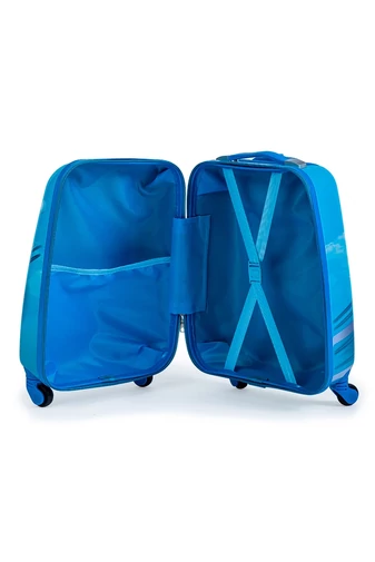 Troler Albastru Pentru Copii Model Mașinuță Din Material Rigid Dimensiune(46*20*32cm)