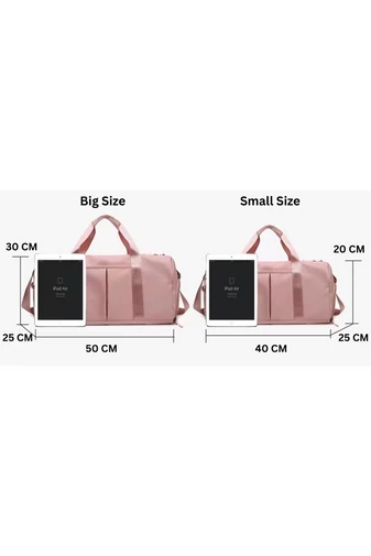 Bonluo Geantă De Voiaj Roz Cu Un Compartiment Pentru Pantofi , Dimensiune Medie 50*25*30cm
