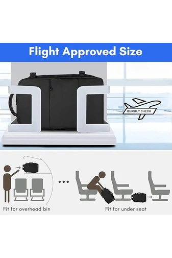 Rucsac Negru Bonluo Multifuncțională Cu Spațiu Laptop 15.6inch Dimensiunea Wizzair (40*30*20cm)