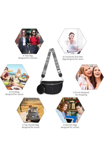 Geantă Crossbody Neagră Din Piele Naturală Cu Portofel Detasabil Versatilă 26*15*cm