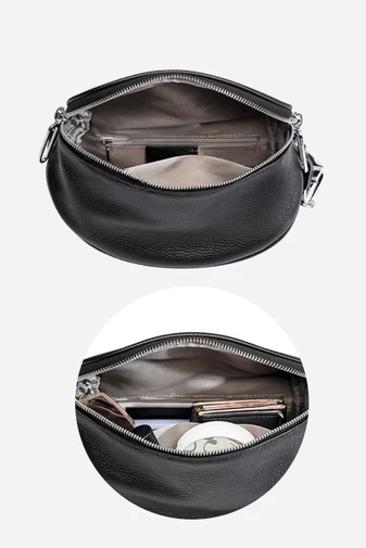 Geanta Crossbody Stil Borseta Alb Laptos Bonluo Din Piele Naturala 22*15*9cm
