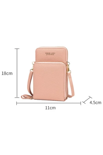 Geantă Crossbody Neagra Tip Portofel Bonluo Din Pu Cu Spatiu Tactil Pentru Telefon 18*11*4,5cm