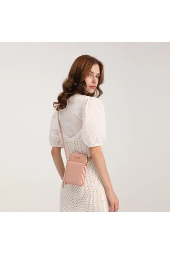 Geantă Crossbody Neagra Tip Portofel Bonluo Din Pu Cu Spatiu Tactil Pentru Telefon 18*11*4,5cm