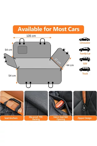 Husă Auto Multifuncțională Pentru Câini Antiderapantă Ușor De Curățat Din Material Oxford 