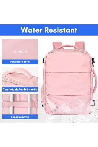 Rucsac Multifunctional Wizzair 40*30*20cm Roz Deschis Bonluo Cu Spatiu Laptop 15.6''
