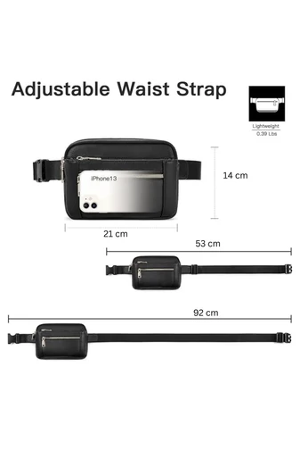 Borsetă Damă Multifuncțională Neagră Din Piele PU Curea Reglabilă Bonluo 21*14cm